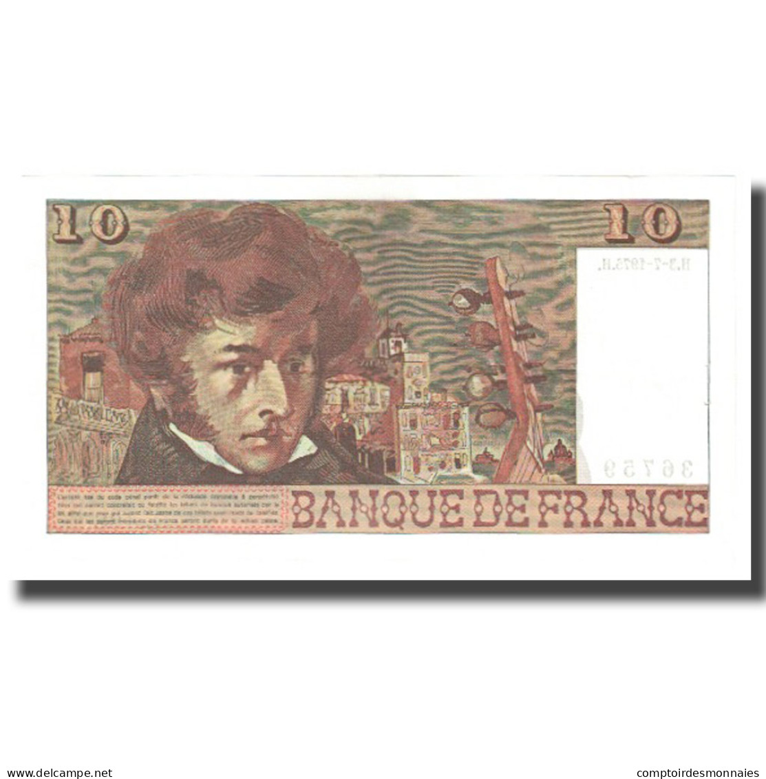 France, 10 Francs, Berlioz, 1975, 1975-07-03, SUP+, Fayette:63.11, KM:150b - 10 F 1972-1978 ''Berlioz''