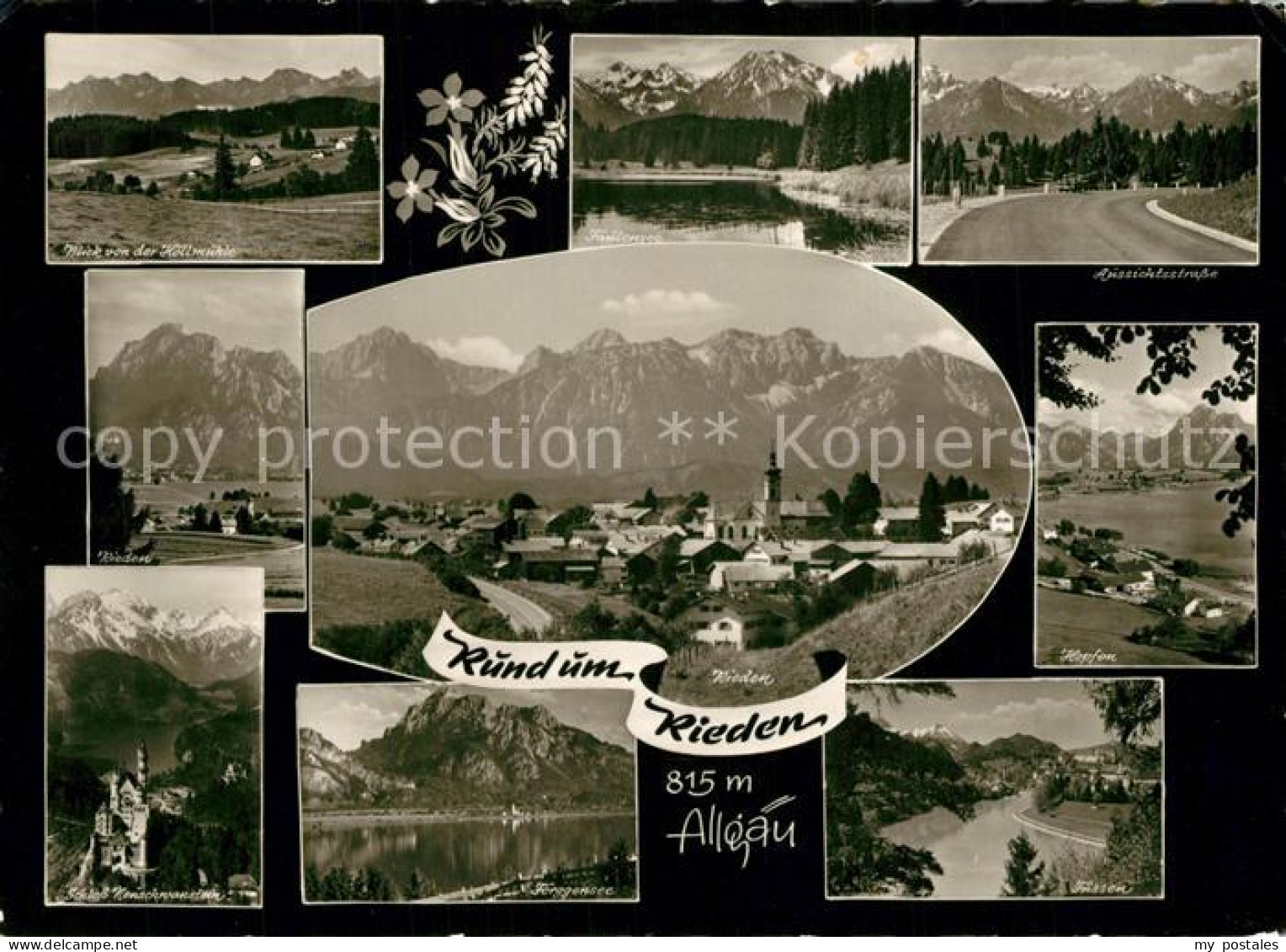 73311022 Rieden Allgaeu Landschaftspanorama Faulensee Alpen Forggensee Schloss N - Füssen