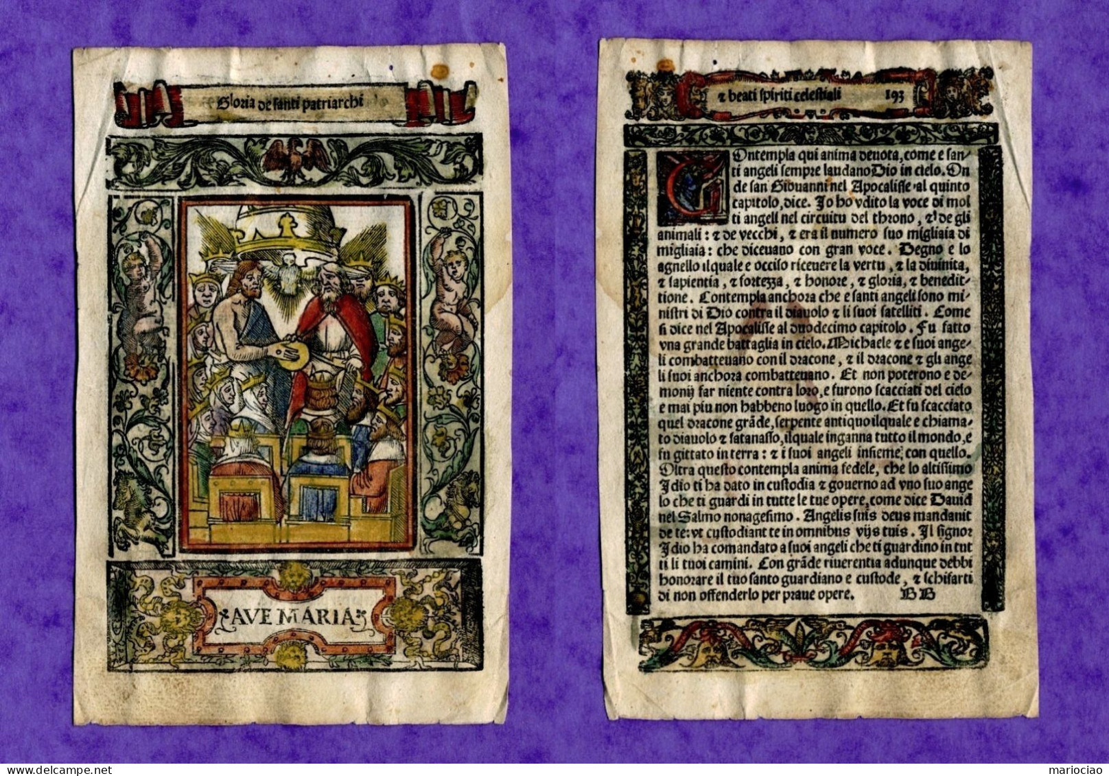 ST-IT Rosario 1522 Alberto Da Castello - Gloria Dei Santi Patriarchi - Prints & Engravings