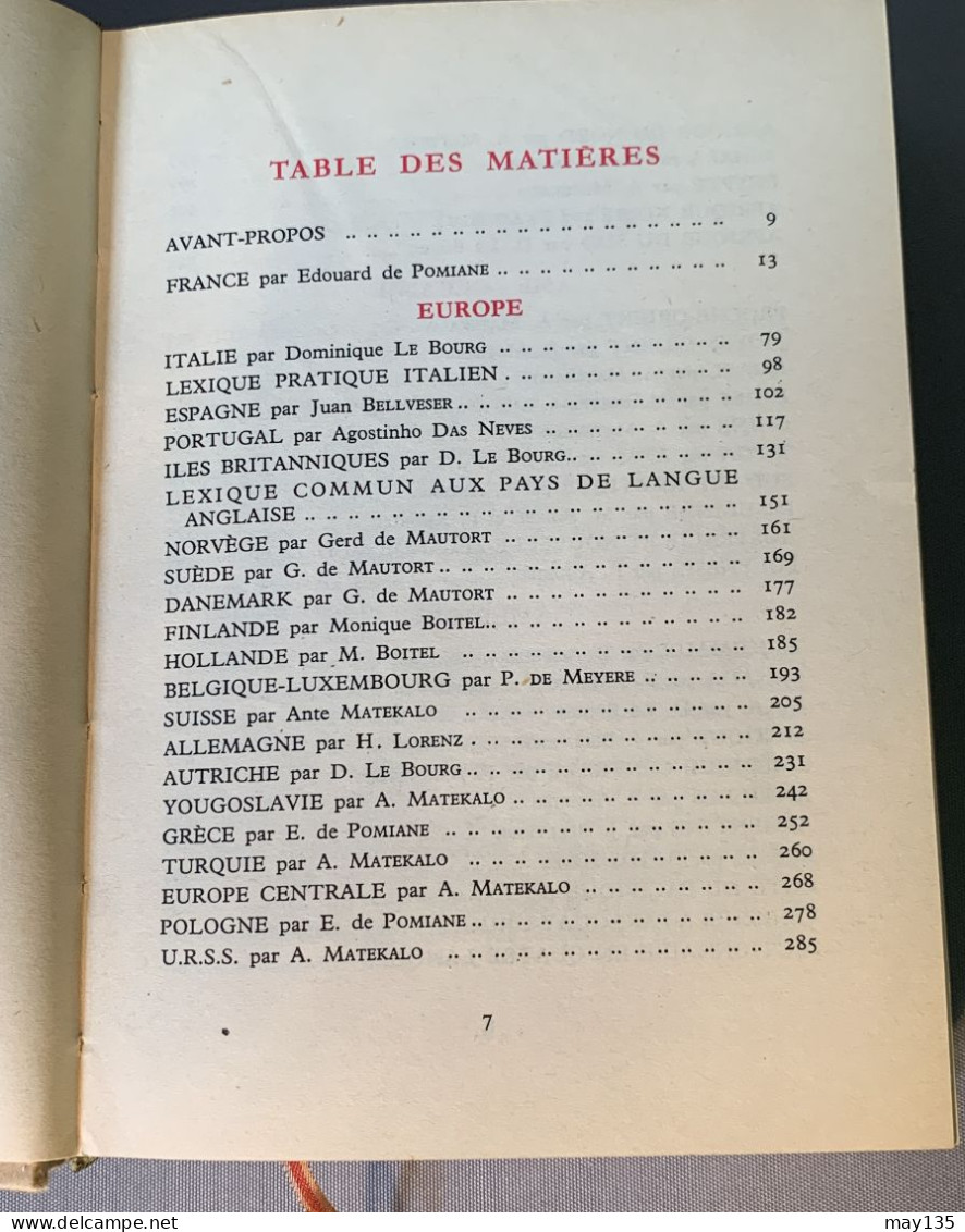 anno 1952 - Le Monde à table -  Illustré - Doré Ogrizek - ed. Odé