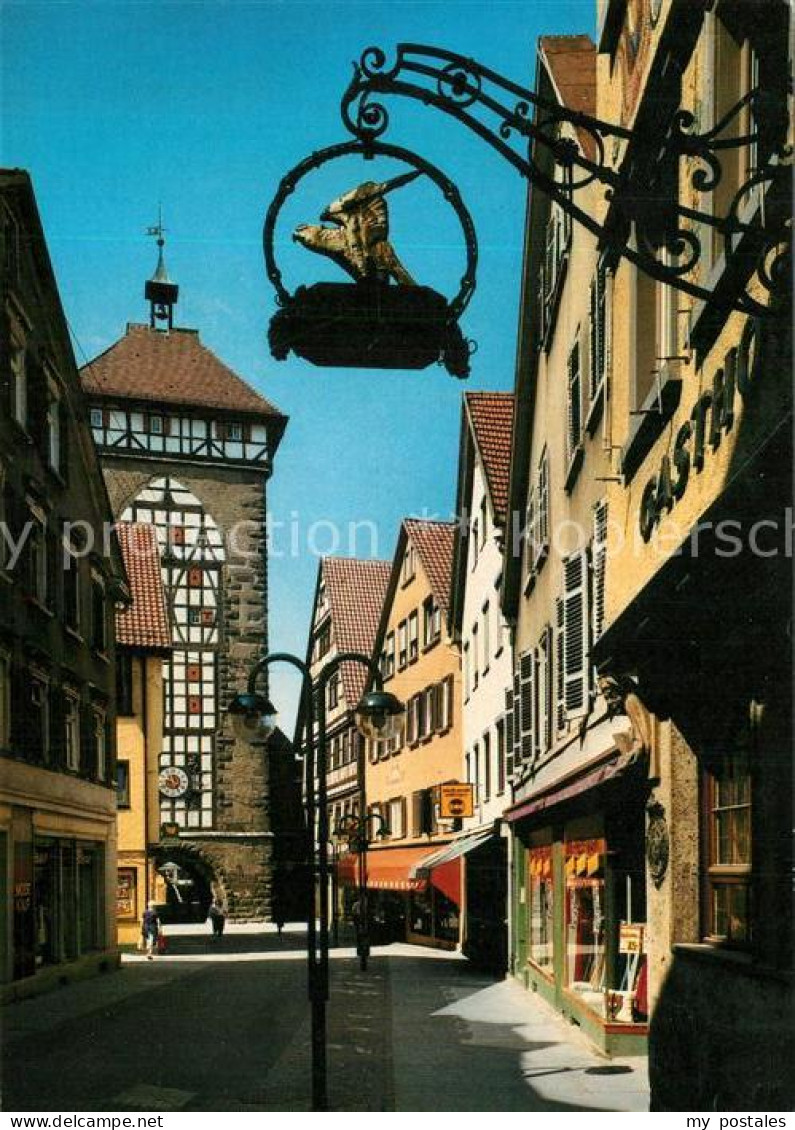 73310782 Reutlingen BW Katharinenstrasse Mit Tuebinger Tor Tuerschild Altstadt  - Reutlingen