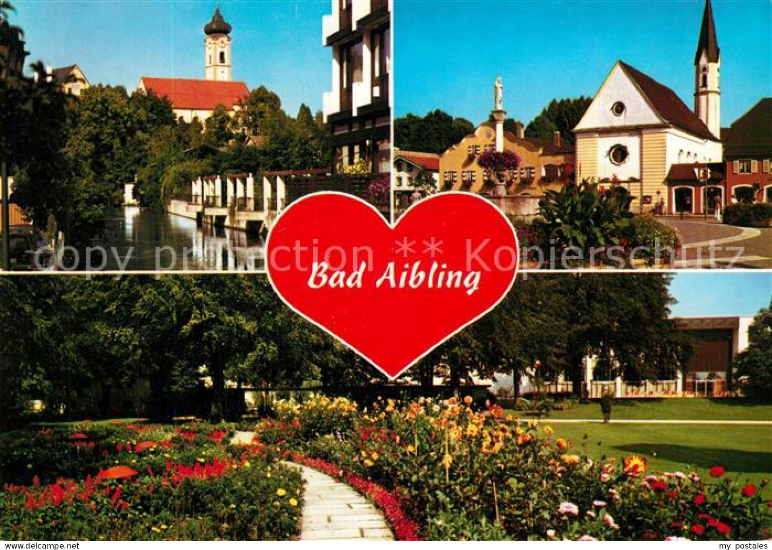 73310771 Bad Aibling Ortsmotiv Mit Kirche Parkanlagen Herz Bad Aibling - Bad Aibling