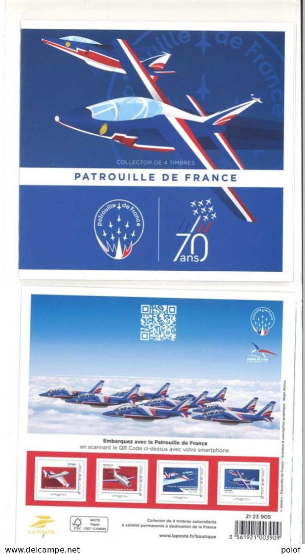 COLLECTOR -  Patrouille De France - 70 Ans  - Bloc De 4 Timbres (Lettre Vertee ) (C 81) - Collectors