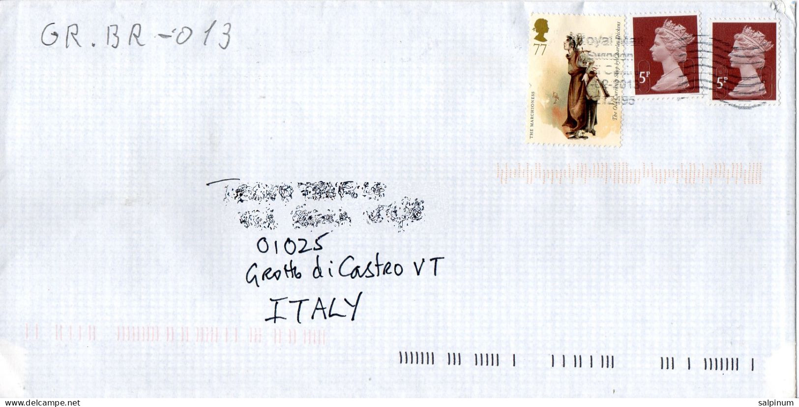 Philatelic Envelope Frontispiece With Stamps Sent From UNITED KINGDOM To ITALY - Covers & Documents