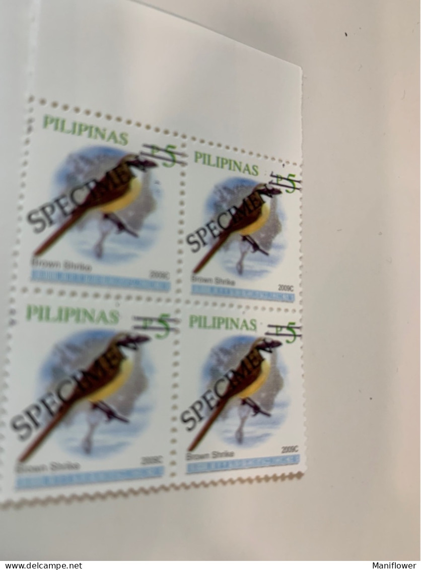 Philippines Stamp MNH Specimen Birds Block - Philippines