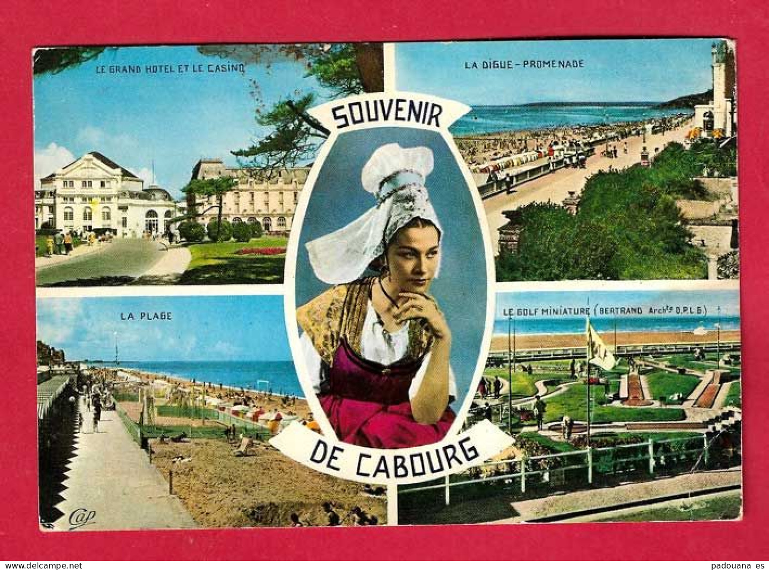 AF292 14 CALVADOS CABOURG SOUVENIR DE CABOURG VUES MULTIPLES EN 1974 - Cabourg