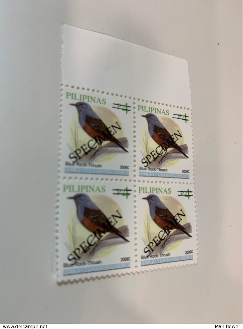 Philippines Stamp MNH Specimen Birds Block - Philippinen