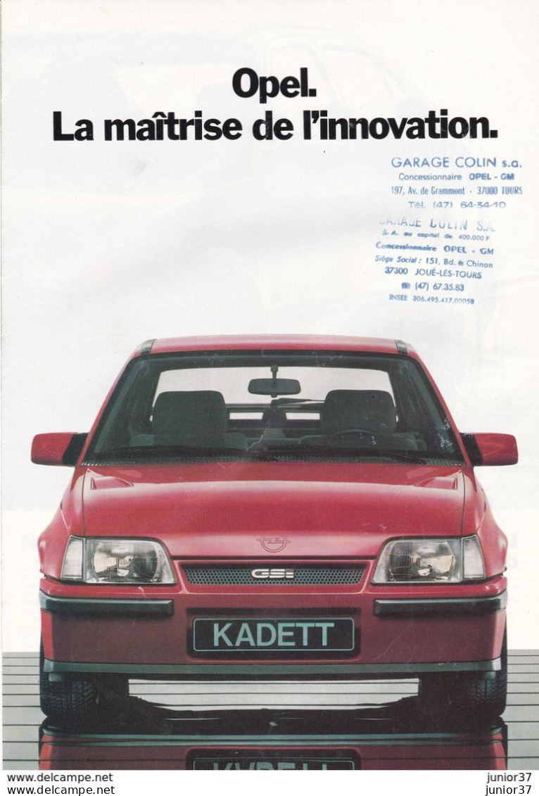 Dépliant Gamme Opel 1985/86, Kadett, Corsa, Ascona, Rekord, Senatort, Monza, Monta GSI - Werbung