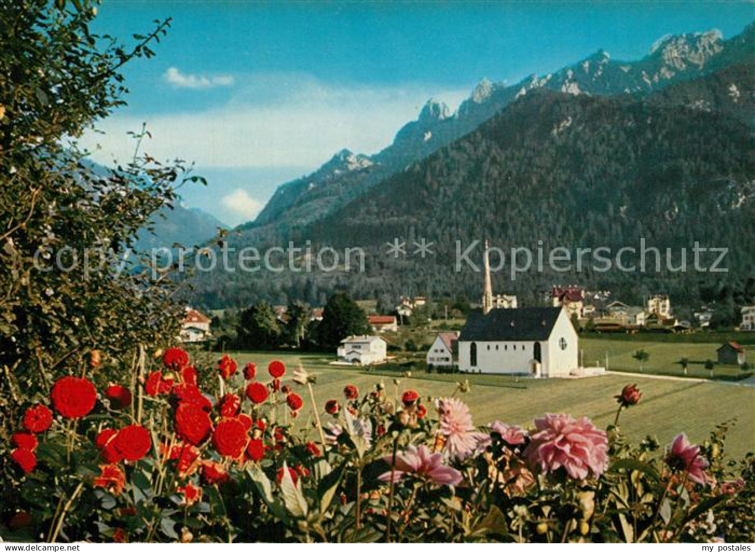 73310282 Bad Reichenhall Panorama Mit Lattengebirge Blumen Bad Reichenhall - Bad Reichenhall