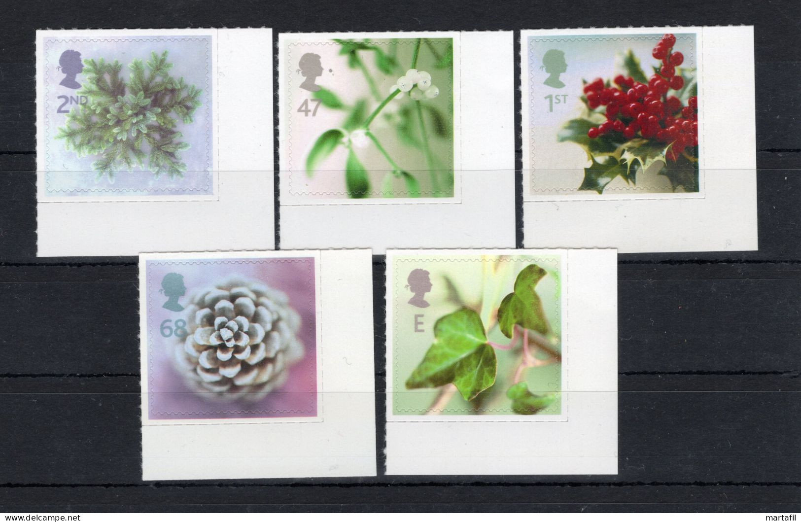 2002 GRAN BRETAGNA SET MNH ** 2390/2394 Natale, Piante Della Tradizione Natalizia, Flora, Christmas - Unused Stamps