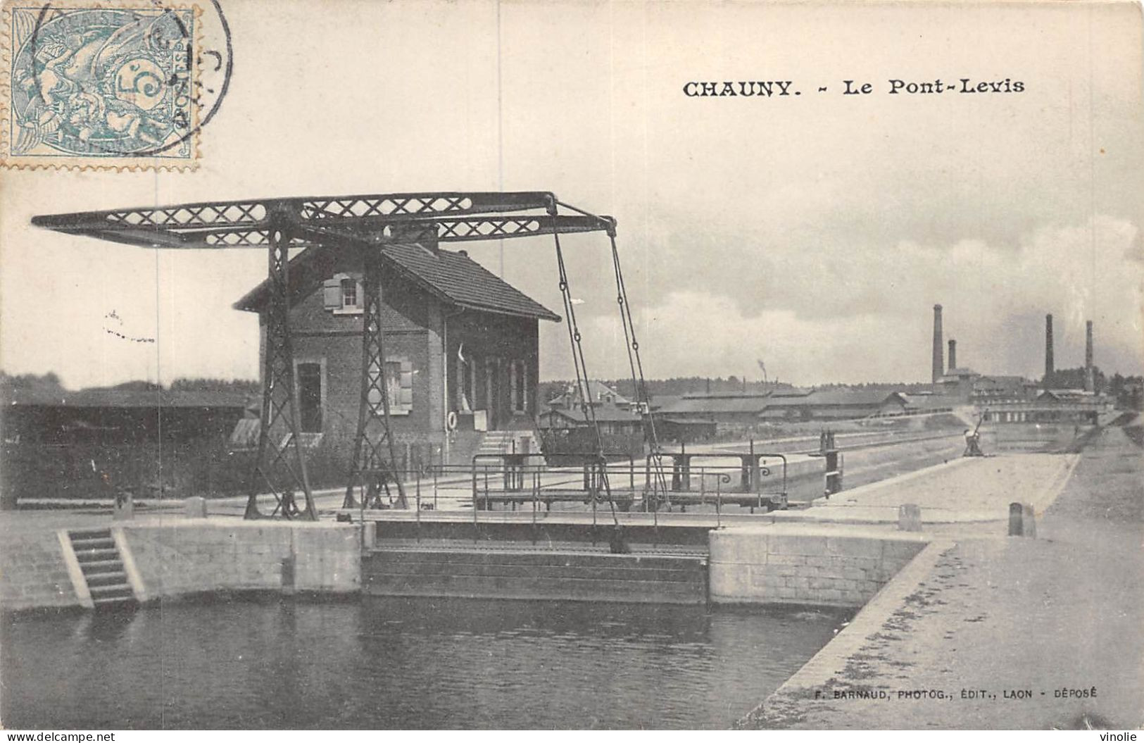 P-24-Mi-Is-755 : CHAUNY. LE PONT-LEVIS. CANAL - Chauny