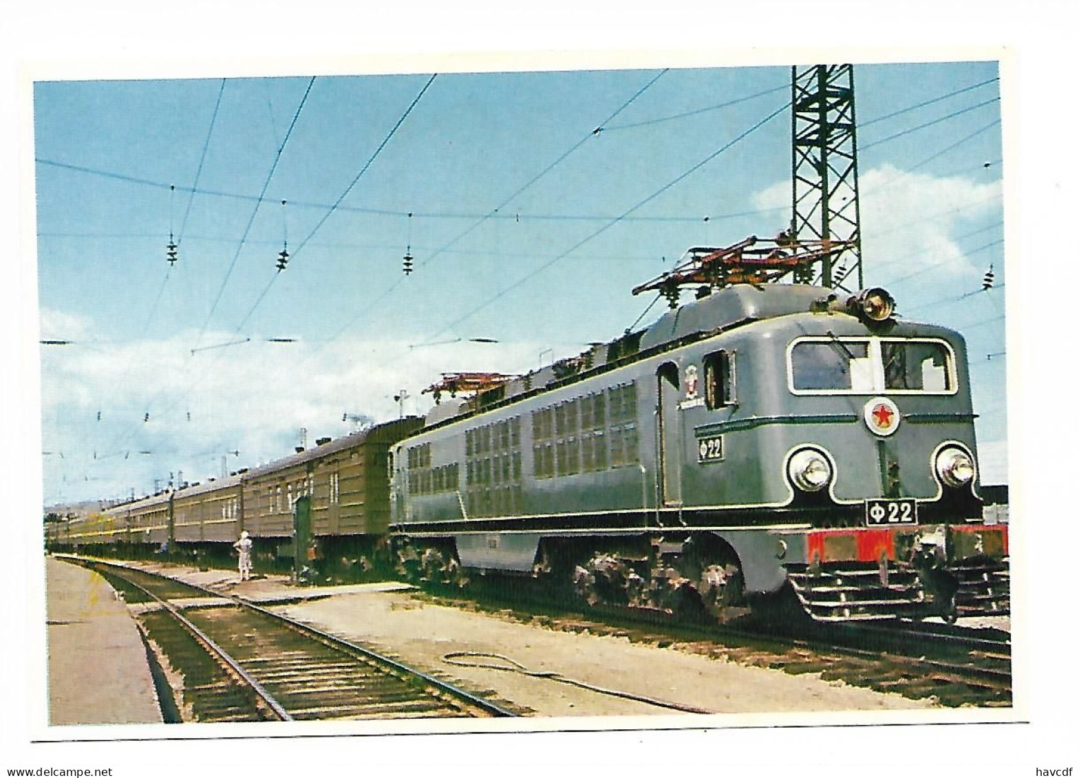 CPM - Editions De "La Vie Du Rail" - Dans Une Gare 'U.R.S.S. - Le Transsibérien Remorqué Par Une CC Construite En France - Trains