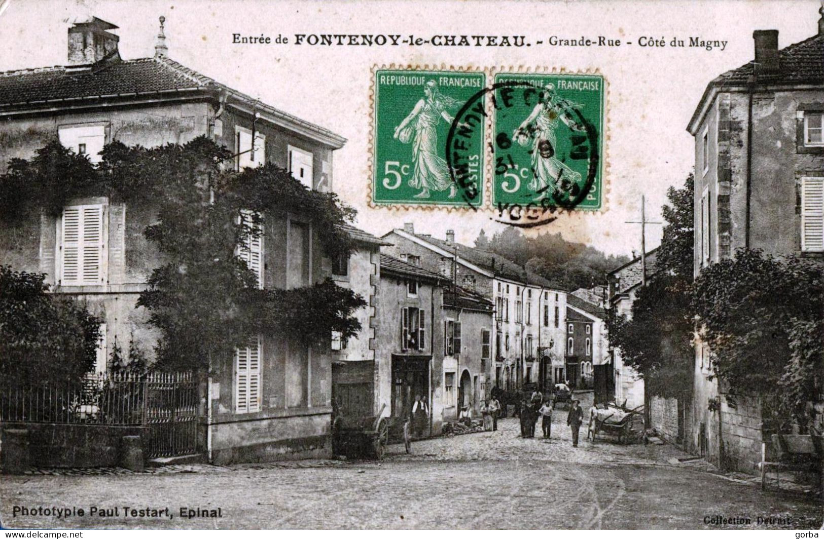 *CPA - 88 - FONTENOY Le CHÂTEAU - Grande Rue - Côté Du Magny - Pas Courante - Autres & Non Classés
