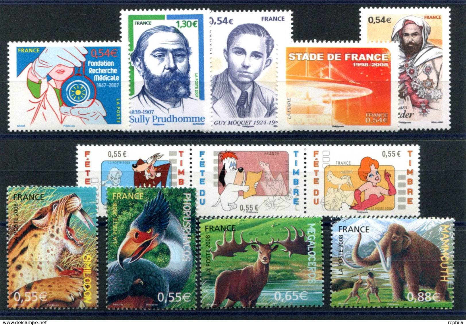 RC 27626 FRANCE 2008 LOT DE TIMBRES EN EURO VENDU A LA FACIALE = 7,74€ NEUFS ** MNH TB - Neufs