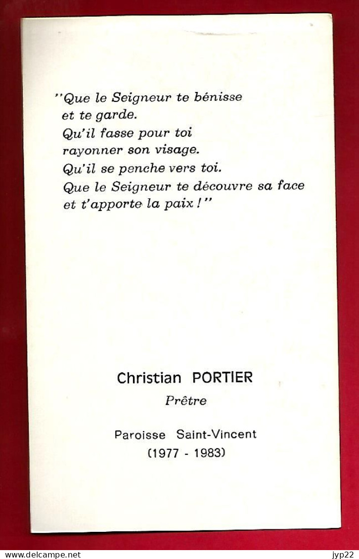 Image Pieuse Editancora B 33 Milan - Christian Portier Prêtre Paroisse Saint Vincent De ?? 1977 - 1983 - Andachtsbilder