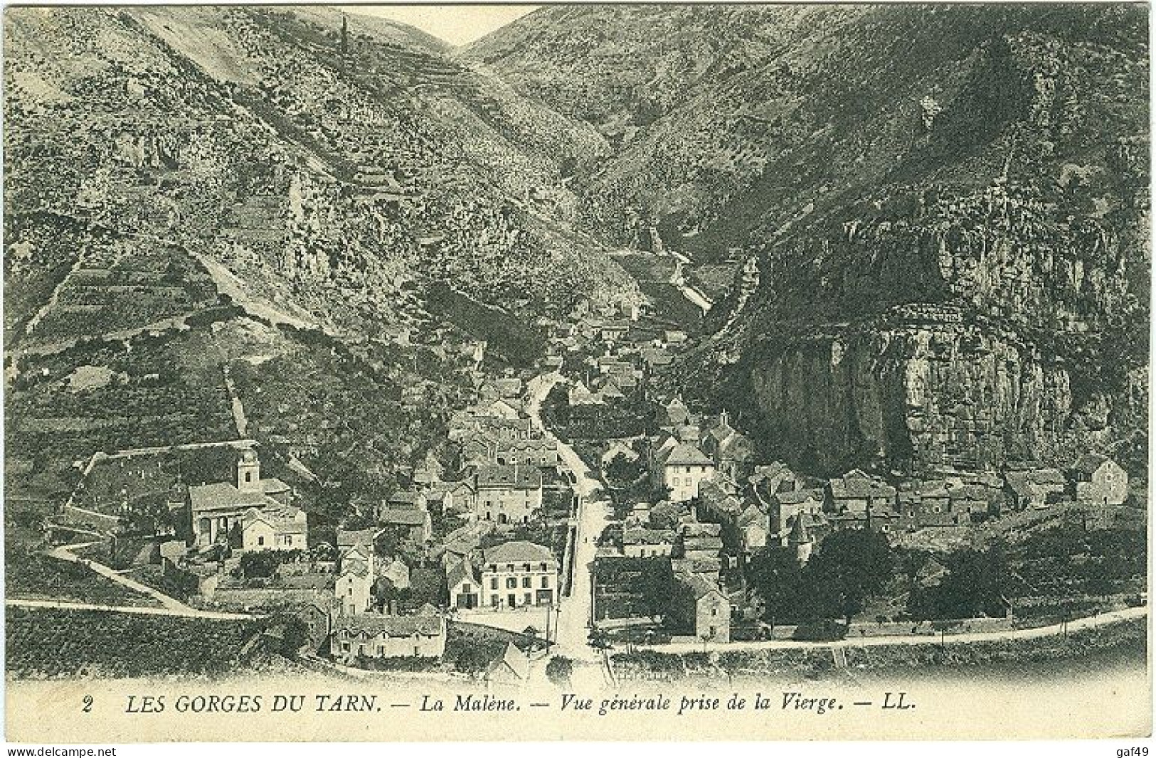 Carte Postale Les Gorges Du Tarn La Malène Vue Générale Prise De La Vierge - Other & Unclassified