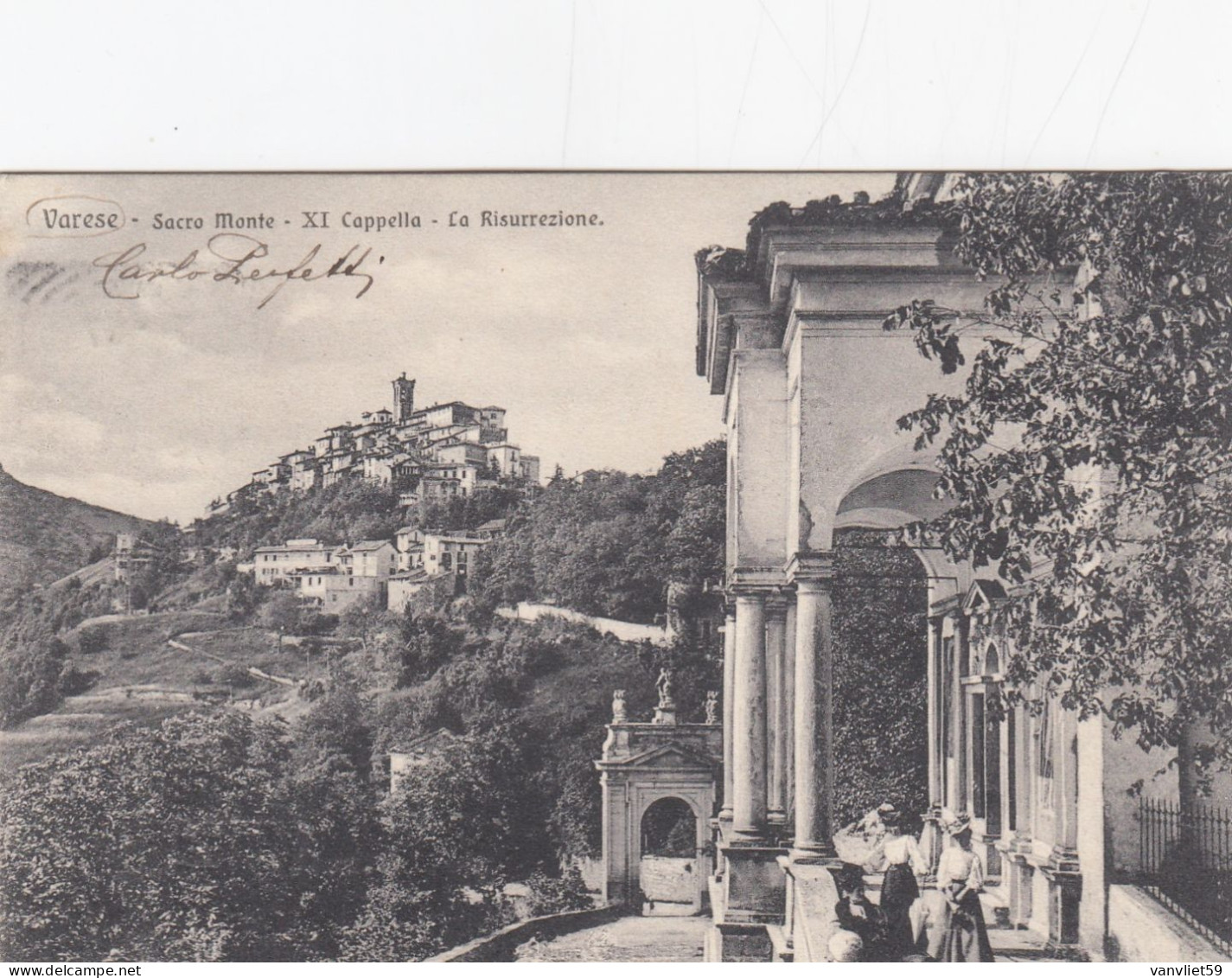 VARESE-SACRO MONTE-XI CAPPELLA-LA RESURREZIONE- CARTOLINA  VIAGGIATA IL 26-7-1907 - Varese