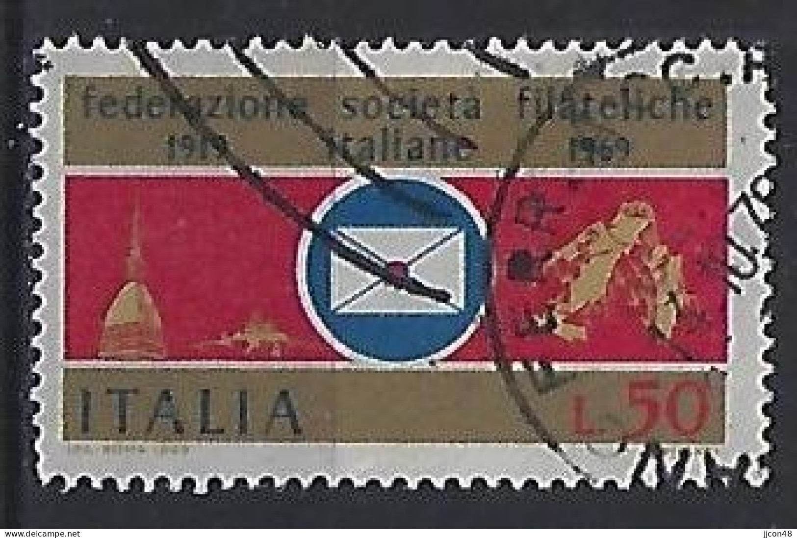 Italy 1969  50 Jahre Italienischer Philatelistenvereine  (o) Mi.1301 - 1961-70: Oblitérés