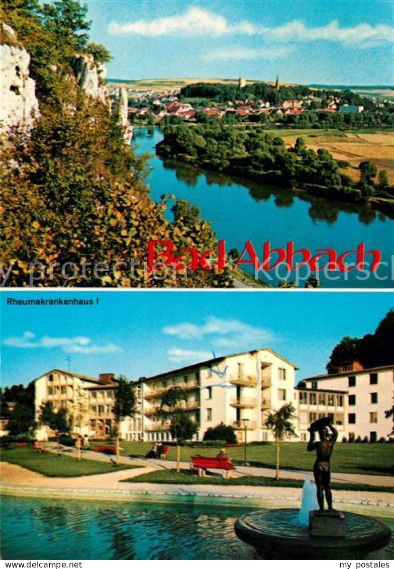 73310124 Bad Abbach Panorama Blick Ueber Die Donau Felsen Rheumakrankenhaus Bad  - Bad Abbach