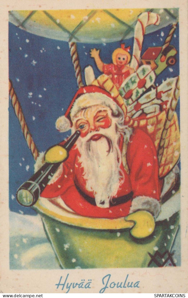 SANTA CLAUS Happy New Year Christmas Vintage Postcard CPSMPF #PKG304.GB - Santa Claus