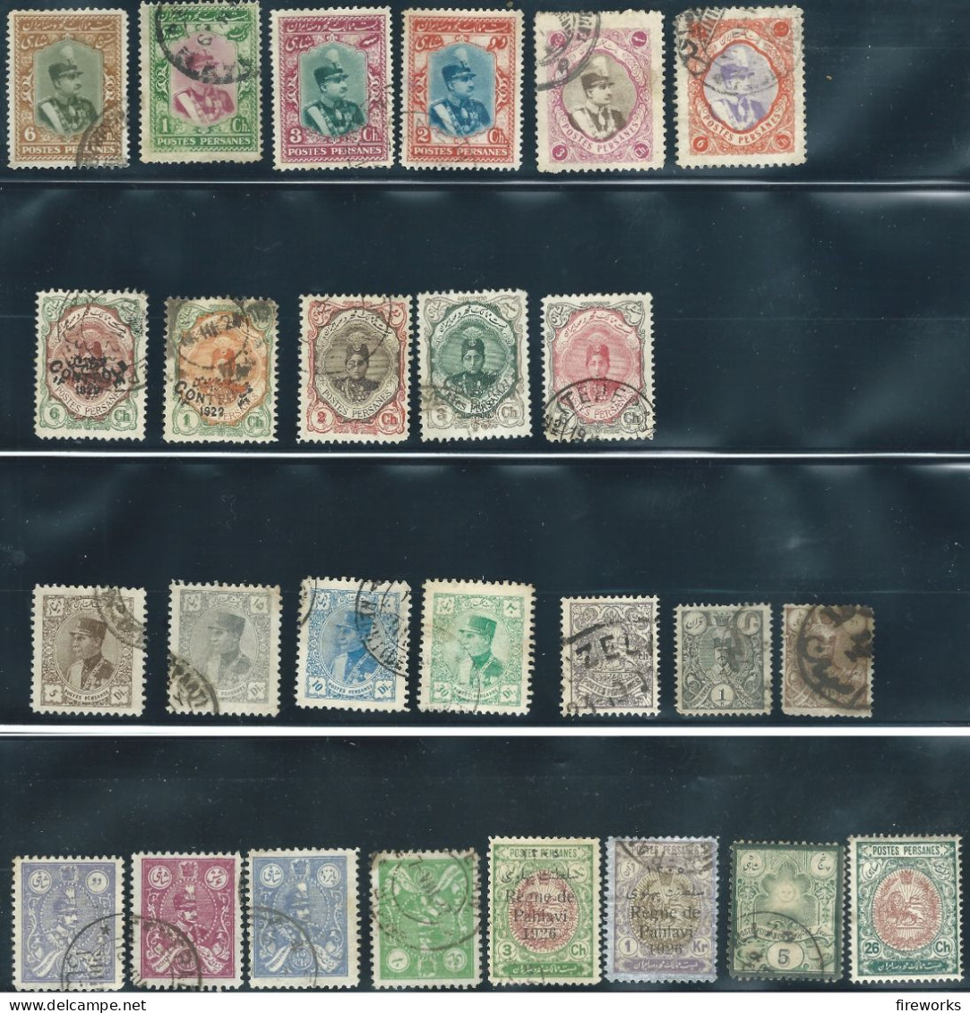 POSTES PERSANES LOT De 26 TIMBRES 1890 - 1936 . BONNE VALEUR - Irán