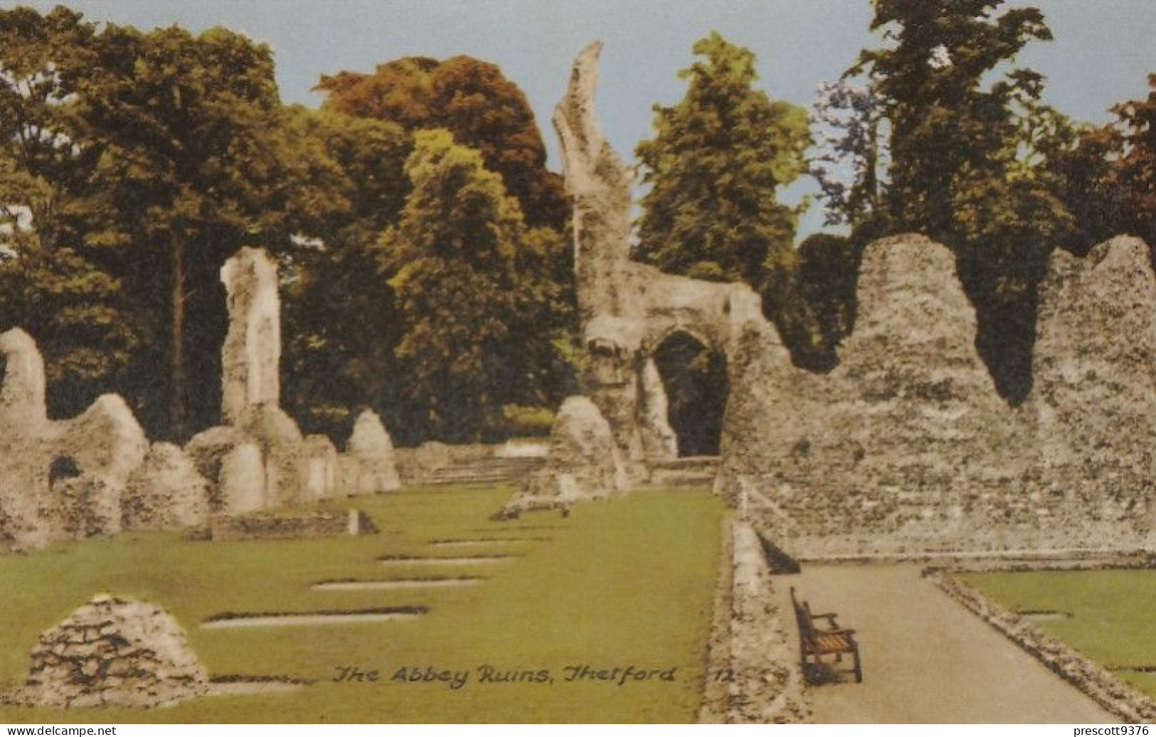 The Abbey Ruins, Thetford - Norfolk - Unused Saucy Postcard - National Series -N1 - Norwich