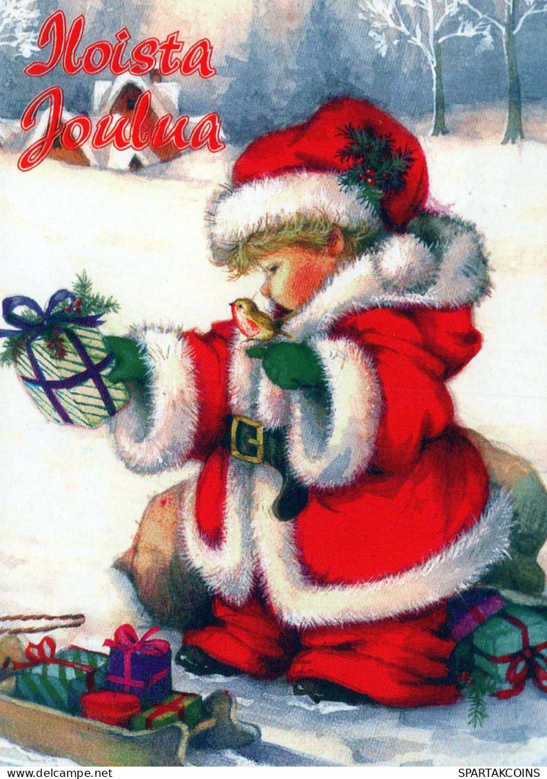 SANTA CLAUS Happy New Year Christmas CHILDREN Vintage Postcard CPSM #PAY272.GB - Santa Claus
