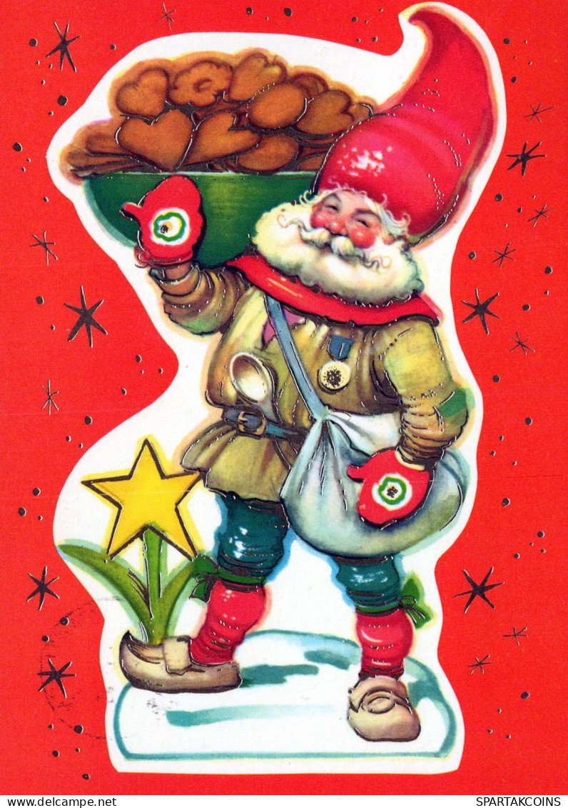 SANTA CLAUS Happy New Year Christmas Vintage Postcard CPSM #PAU567.GB - Santa Claus