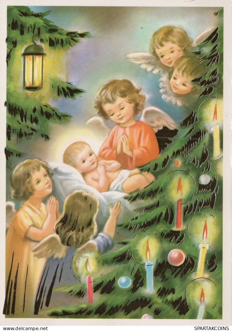 ANGEL CHRISTMAS Holidays Vintage Postcard CPSM #PAH718.GB - Anges