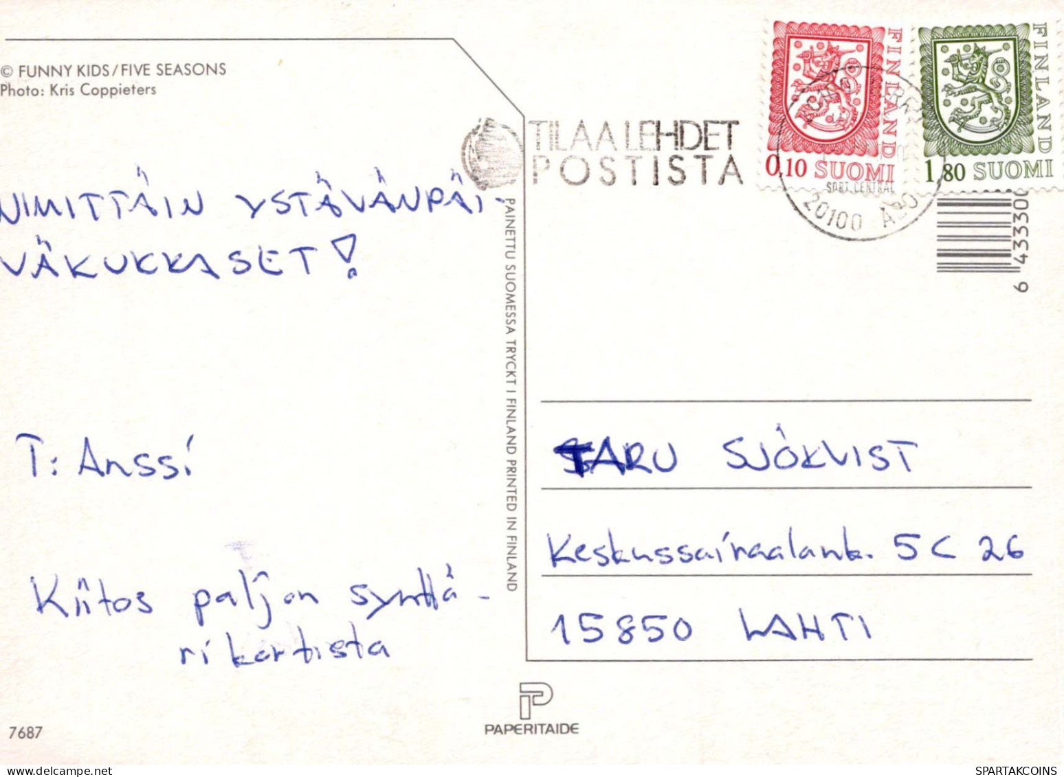 NIÑOS HUMOR Vintage Tarjeta Postal CPSM #PBV304.ES - Humorous Cards