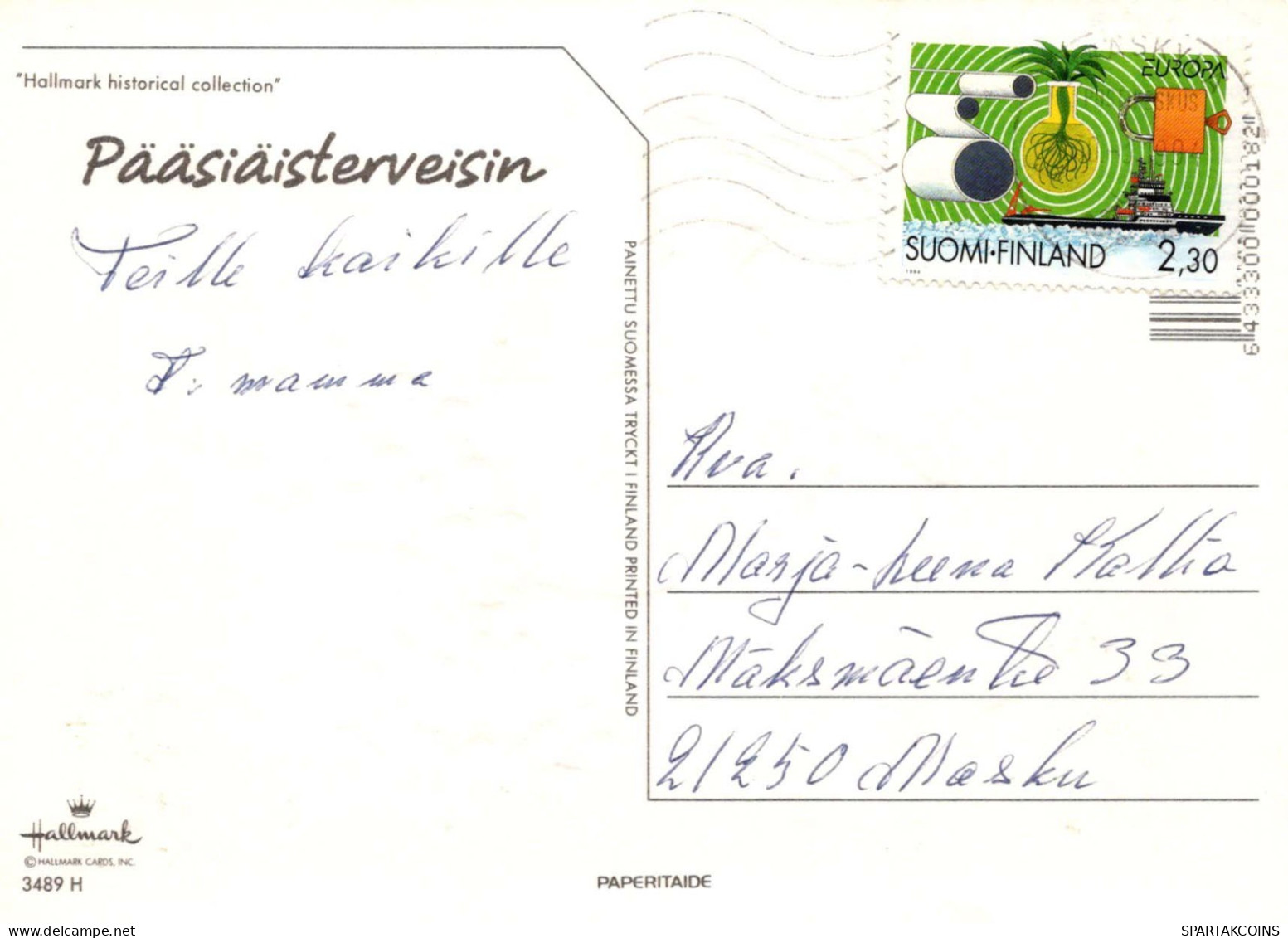 PASCUA POLLO HUEVO Vintage Tarjeta Postal CPSM #PBO882.ES - Pascua