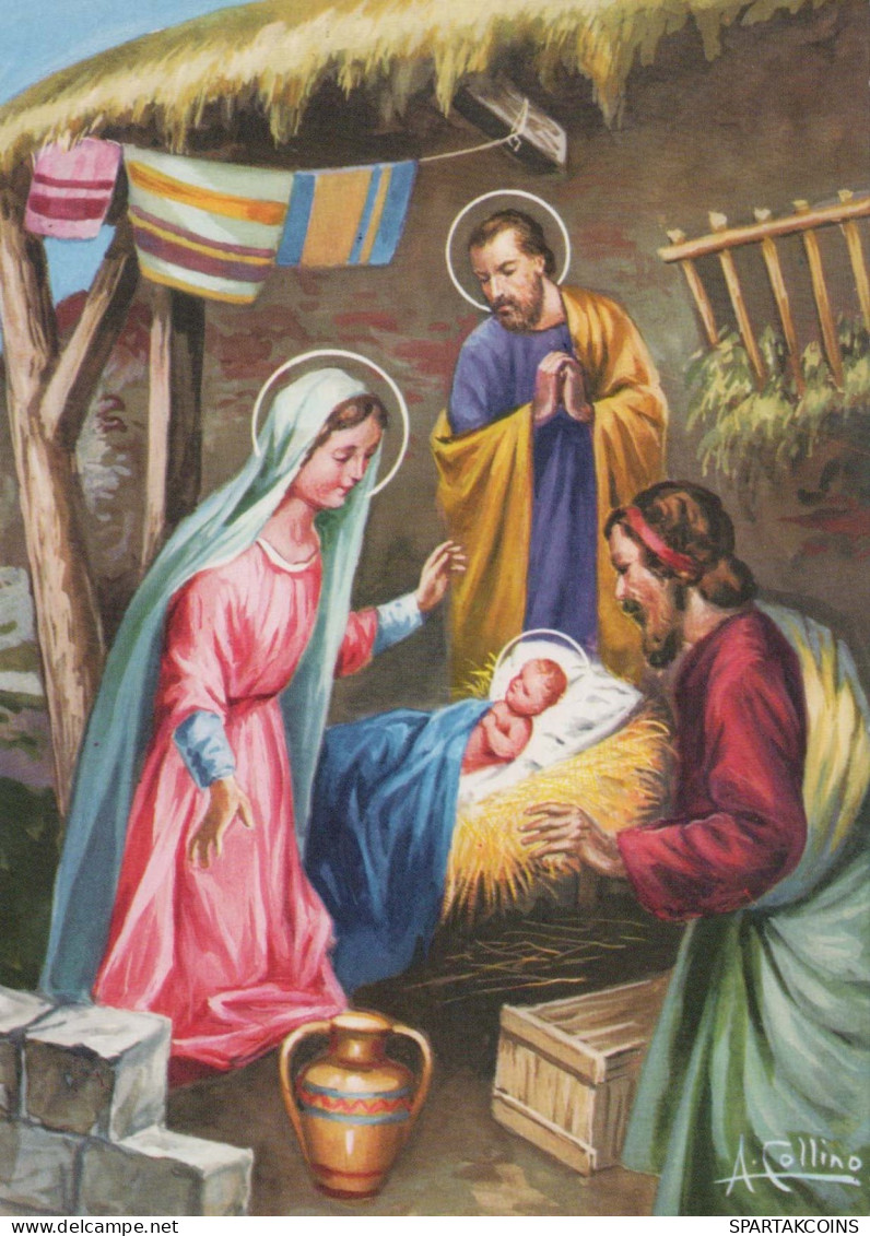 Virgen María Virgen Niño JESÚS Navidad Religión Vintage Tarjeta Postal CPSM #PBB731.ES - Jungfräuliche Marie Und Madona