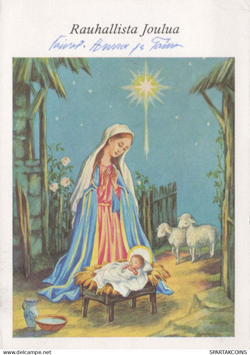 Virgen María Virgen Niño JESÚS Navidad Religión Vintage Tarjeta Postal CPSM #PBB995.ES - Virgen Mary & Madonnas