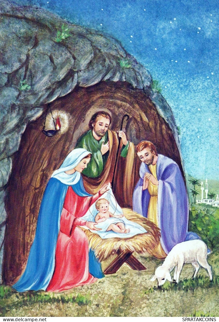 Virgen María Virgen Niño JESÚS Navidad Religión Vintage Tarjeta Postal CPSM #PBB798.ES - Vergine Maria E Madonne