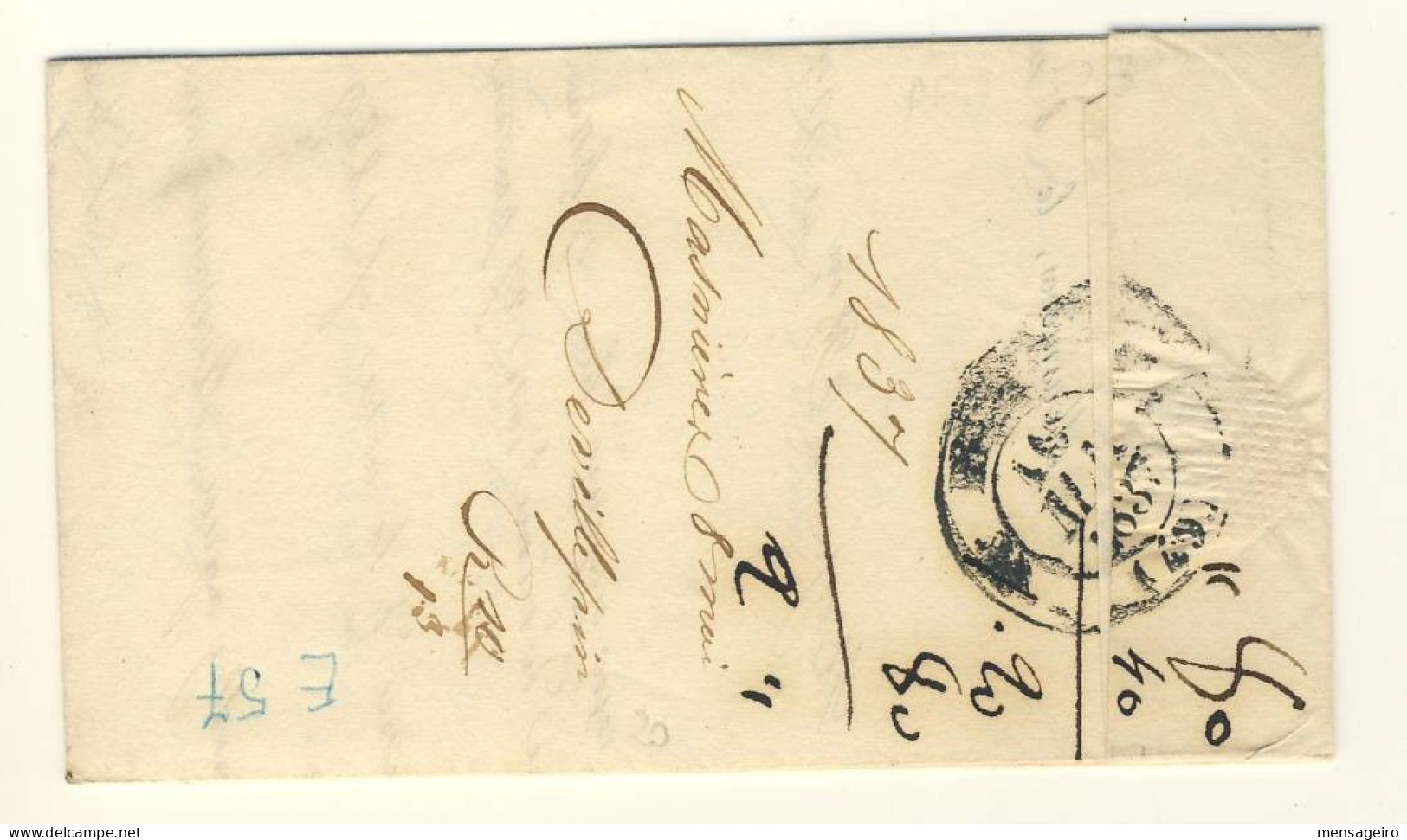 (C14) - LETTRE CAMBRAY CAMBRAI => REIMS 1837  - CACHET TYPE 13 - ENTETE VERRERIES DE MASNIERES - 1800 – 1899