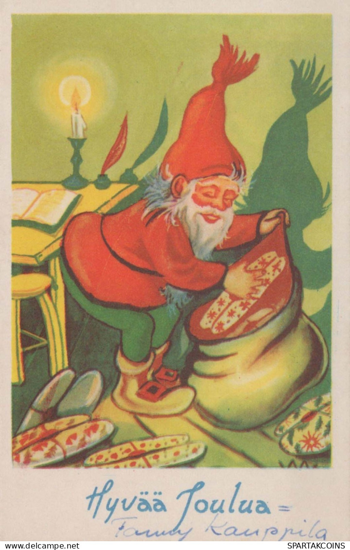 PÈRE NOËL Bonne Année Noël Vintage Carte Postale CPSMPF #PKG306.FR - Santa Claus