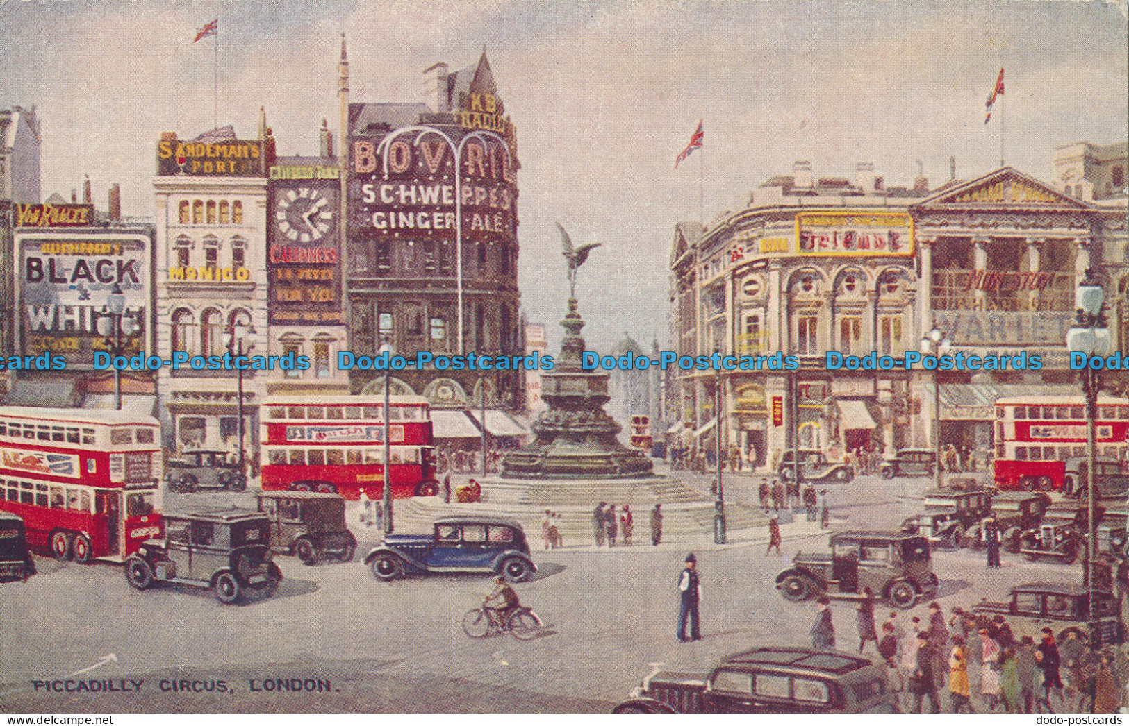 R029825 Piccadilly Circus. London. Valentine. Art Colour. No A51 - Other & Unclassified