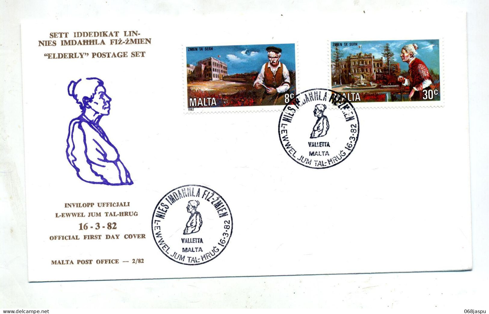 Lettre Fdc 1982 Batiment - Malta