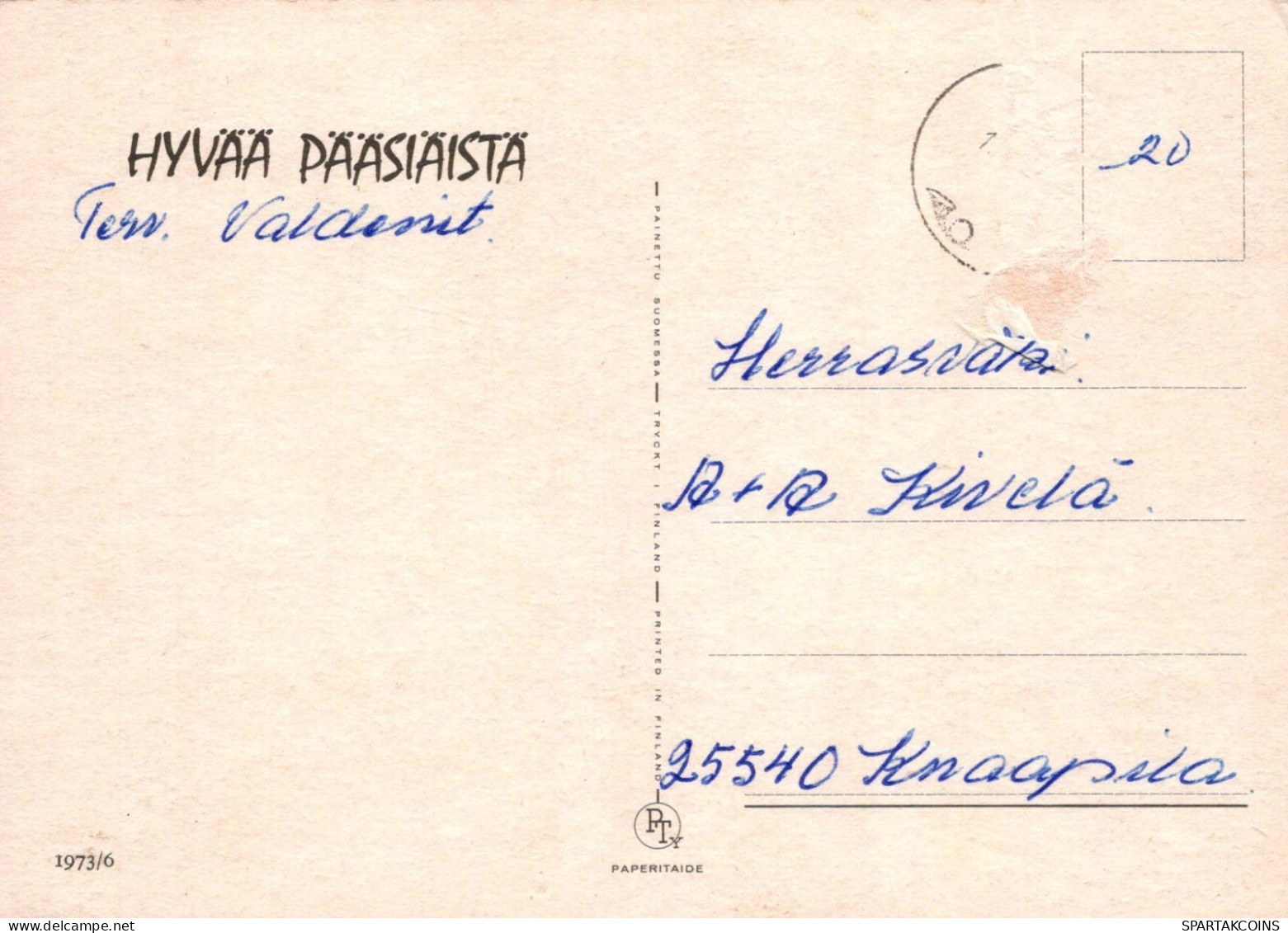 PÂQUES LAPIN Vintage Carte Postale CPSM #PBO507.FR - Easter