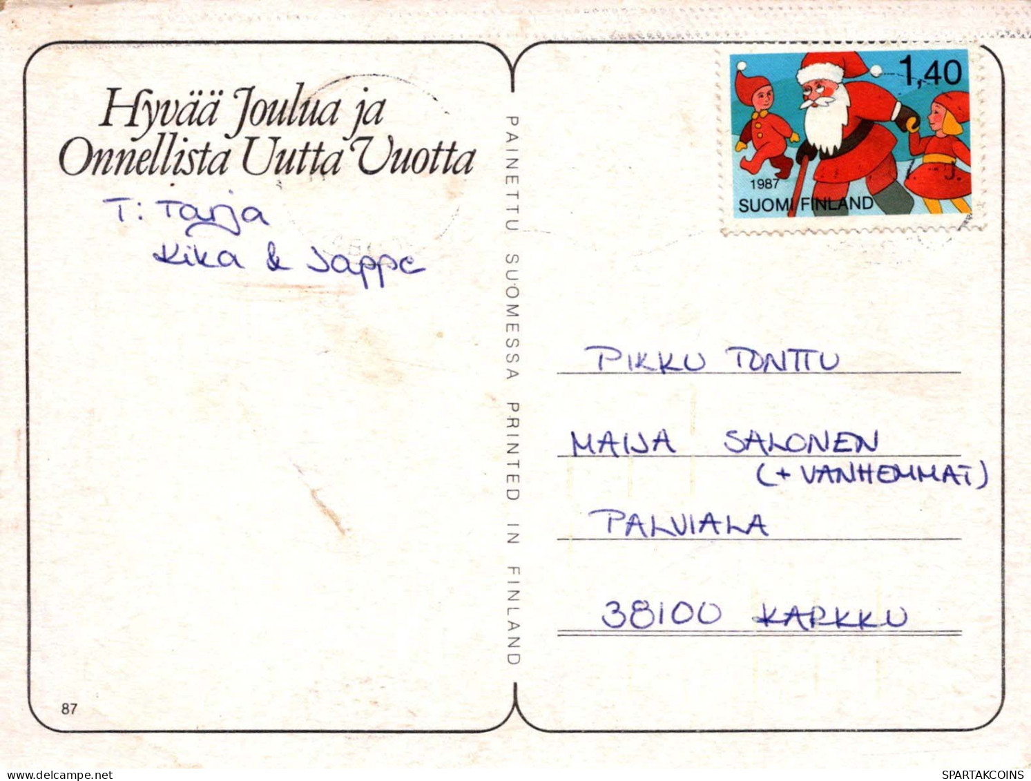 PÈRE NOËL Bonne Année Noël Vintage Carte Postale CPSM #PBL138.FR - Santa Claus