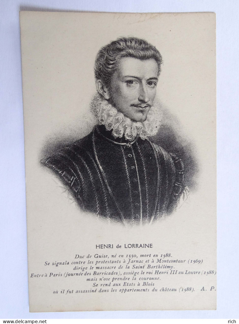 CPA - Henri De Lorraine - Duc De Guise, Né En 1550, Mort En 1588 - Hombres Políticos Y Militares