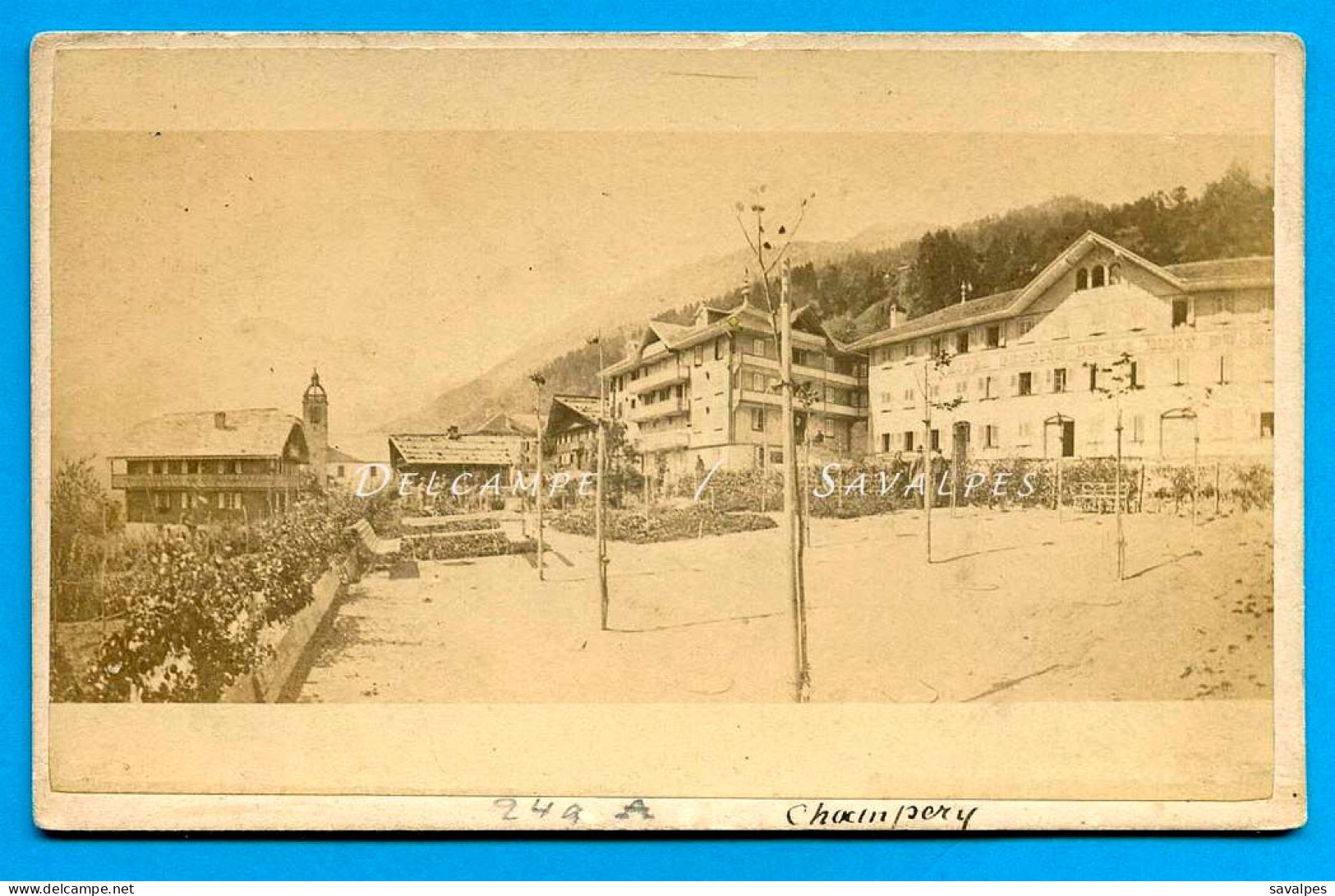 Suisse Valais * Champéry, Hôtel Pension De La Dent Du Midi * Photo Garcin Vers 1870 - Old (before 1900)