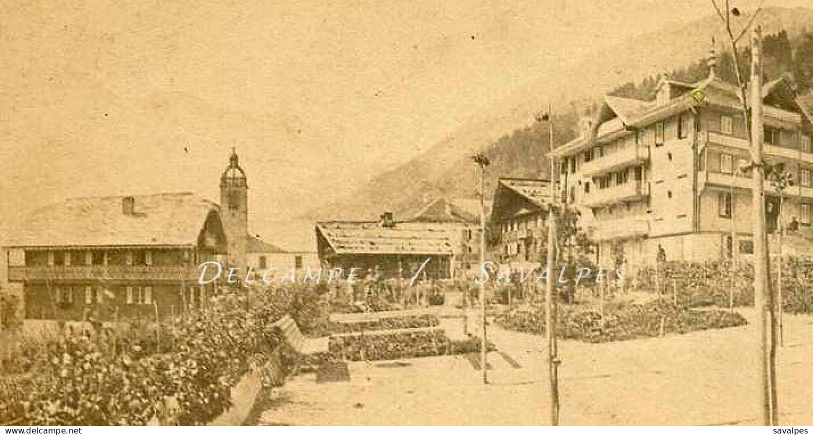 Suisse Valais * Champéry, Hôtel Pension De La Dent Du Midi * Photo Garcin Vers 1870 - Anciennes (Av. 1900)