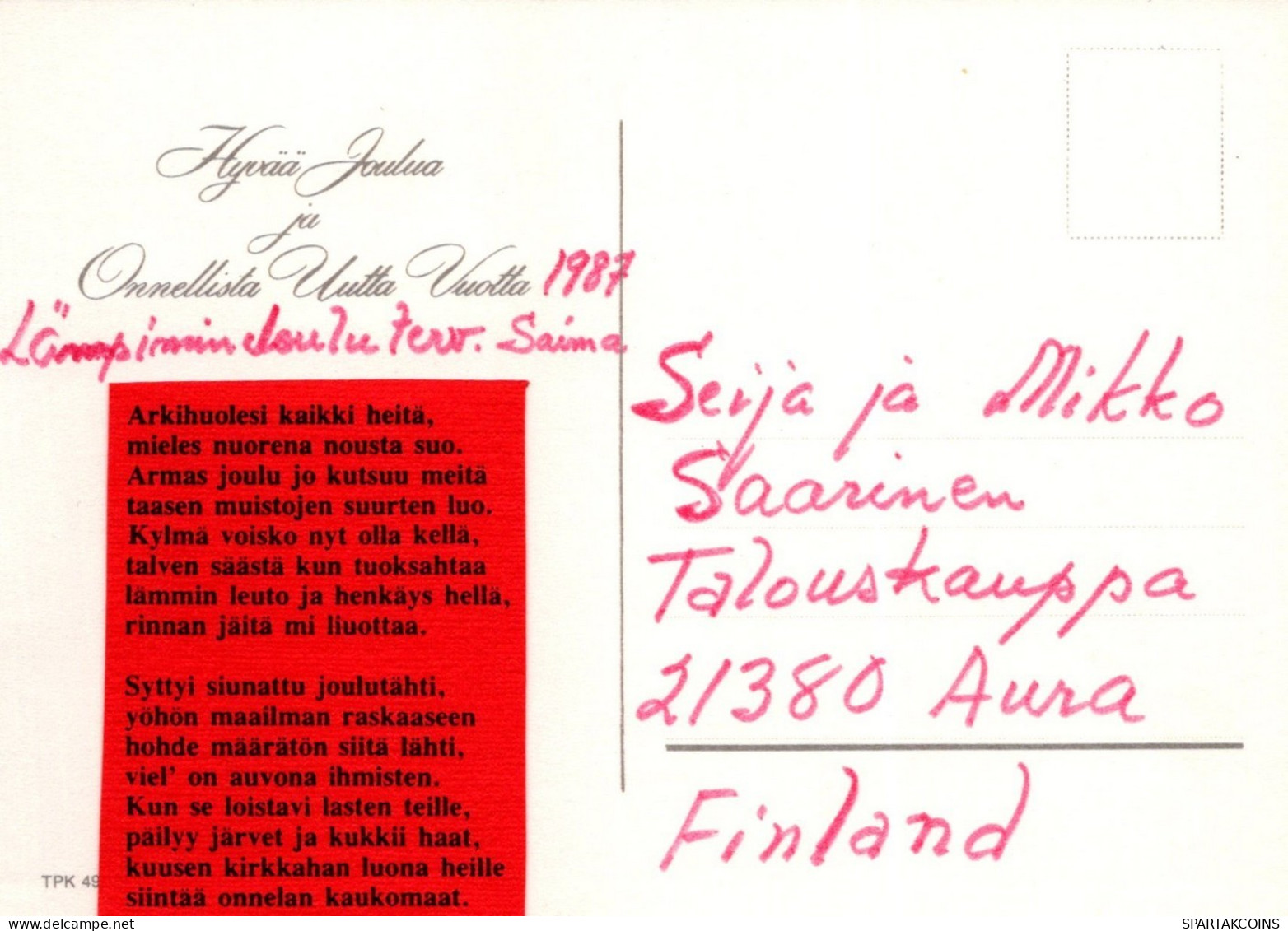 ANGE NOËL Vintage Carte Postale CPSM #PAH905.FR - Anges