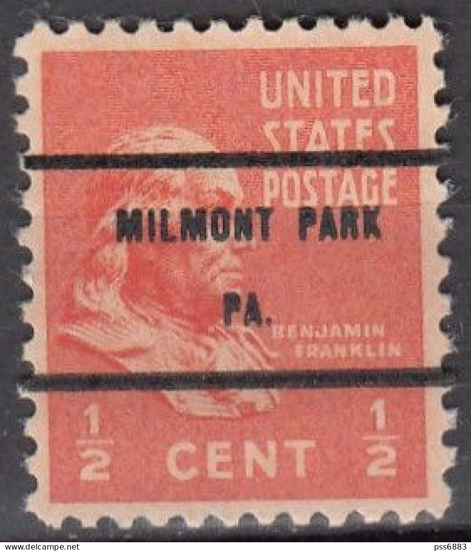 USA LOCAL Precancel/Vorausentwertung/Preo From PENNSYLVANIA - Milmont Park Type L-1 TS - Precancels