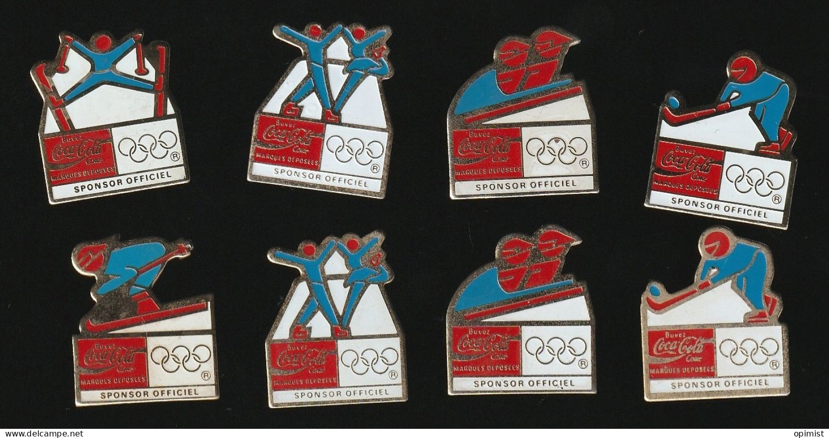 77715-série De 8 Pin's.Jeux Olympiques Albertville - Olympische Spelen