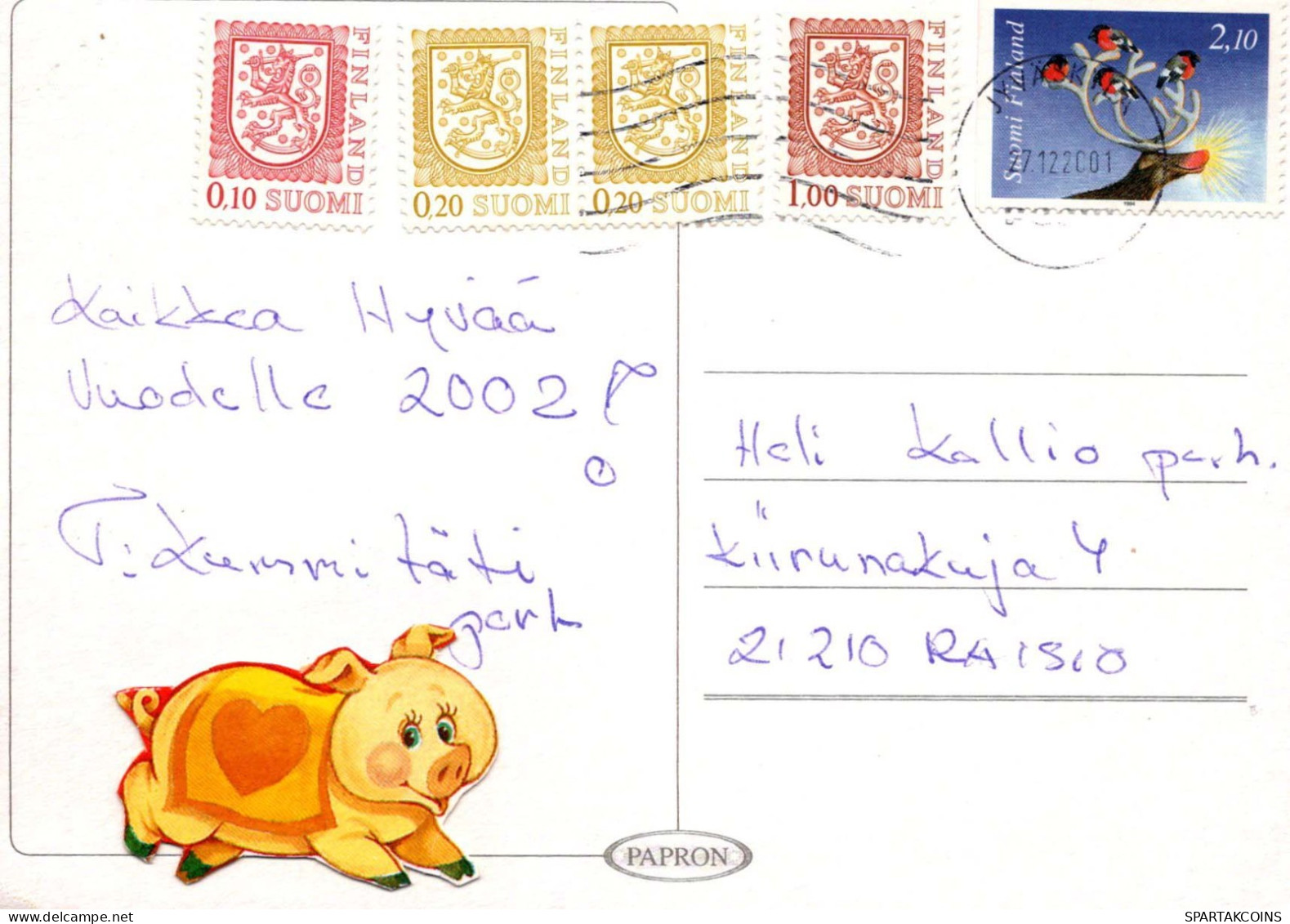PIGS Tier Vintage Ansichtskarte Postkarte CPSM #PBR771.DE - Schweine