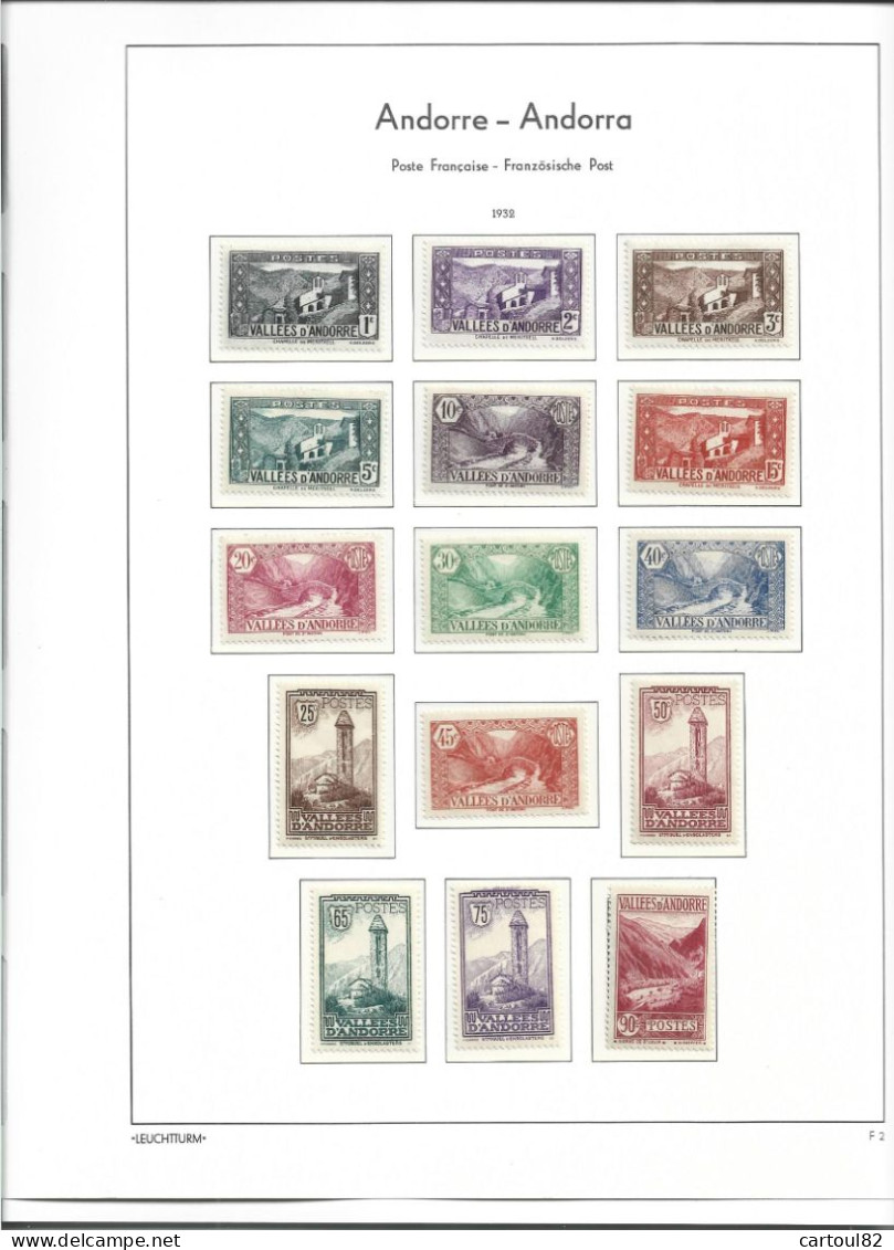 Andorre Série 24 à 45* * Manque 39A Cote 780€ - Unused Stamps
