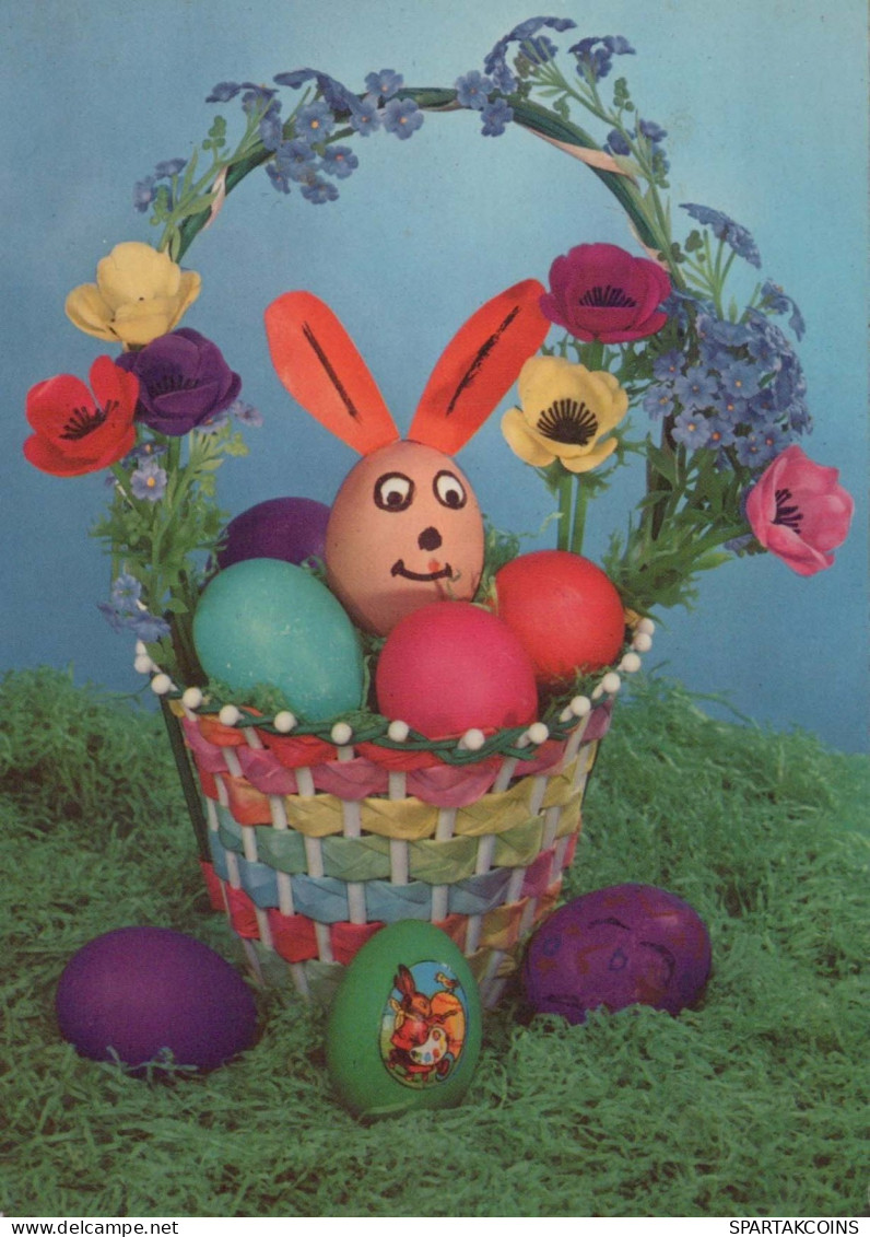 OSTERN KANINCHEN Vintage Ansichtskarte Postkarte CPSM #PBO443.DE - Easter