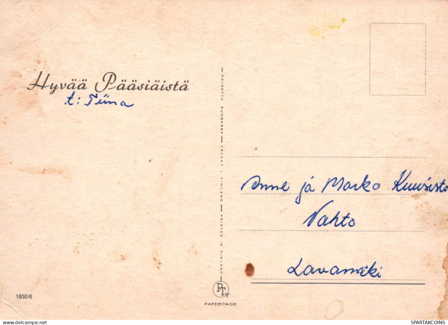 OSTERN KANINCHEN Vintage Ansichtskarte Postkarte CPSM #PBO443.DE - Easter